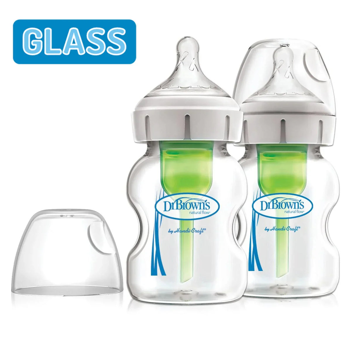 Dr.Brown's Anti-Colic Option+ Glass Bottle Pack Of 2 0M+