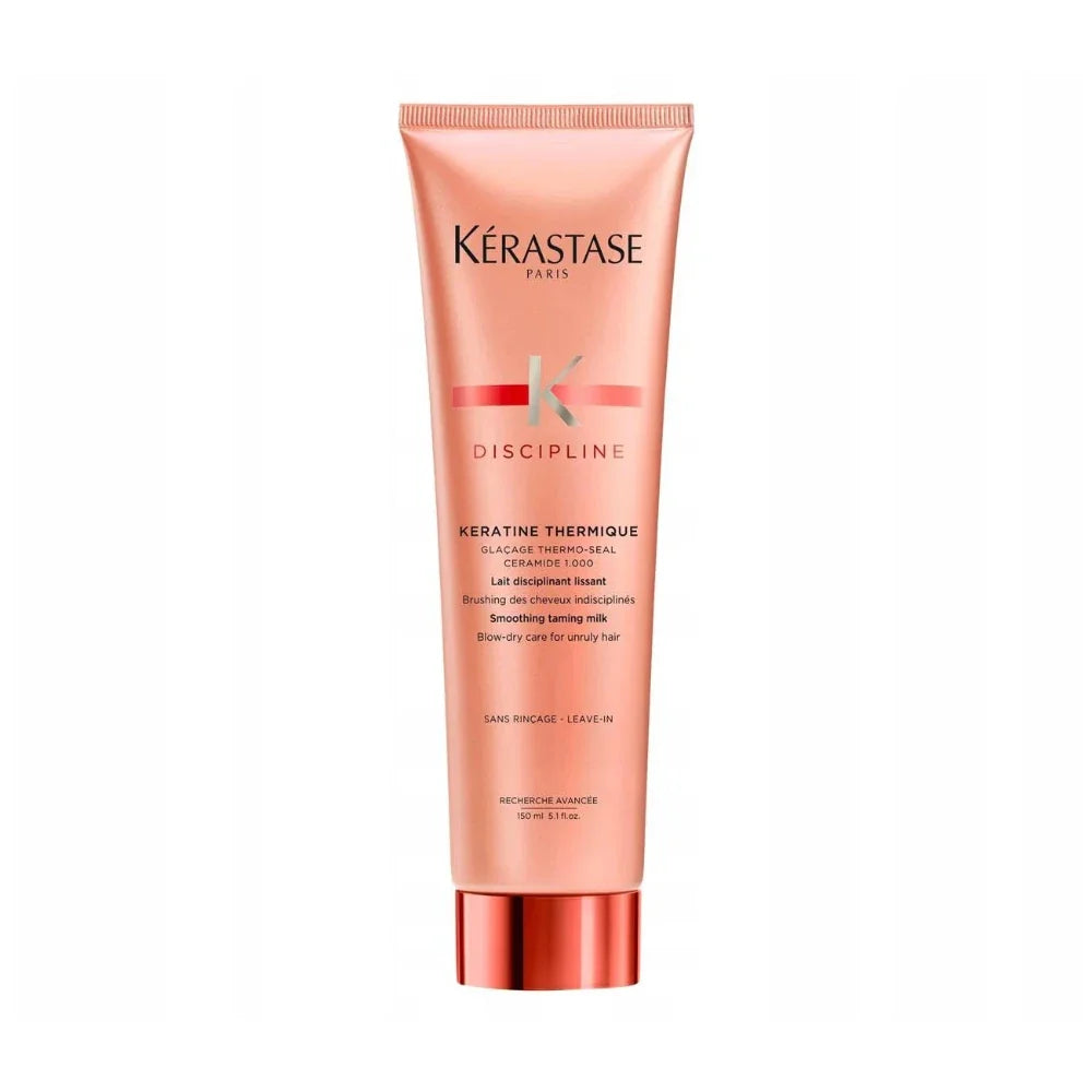 Kérastase Discipline Keratine Thermique Smoothing Taming Milk - Blow-Dry Care for Unruly Hair - Leave-In