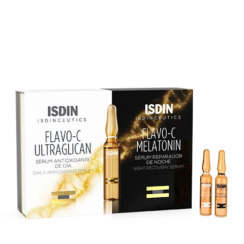 Isdin Flavo-C Melatonin + Flavo-C Ultraglican Serums