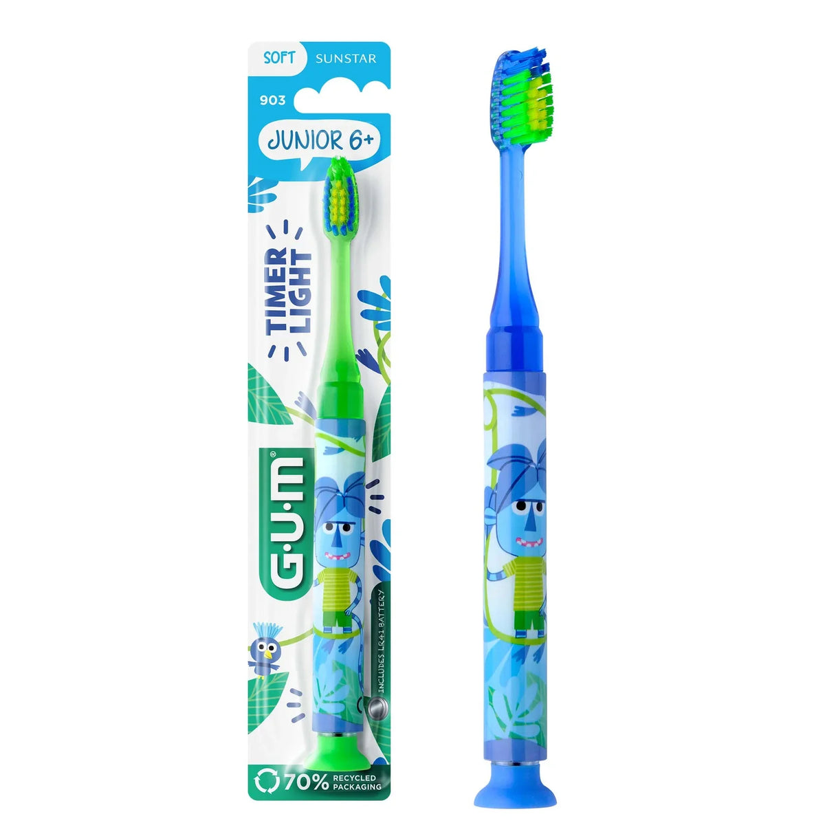 GUM Junior 6+ Timer Light Toothbrush