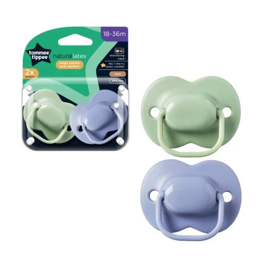 Tommee Tippee Natural Cherry Latex Soother 18-36M Pack Of 2