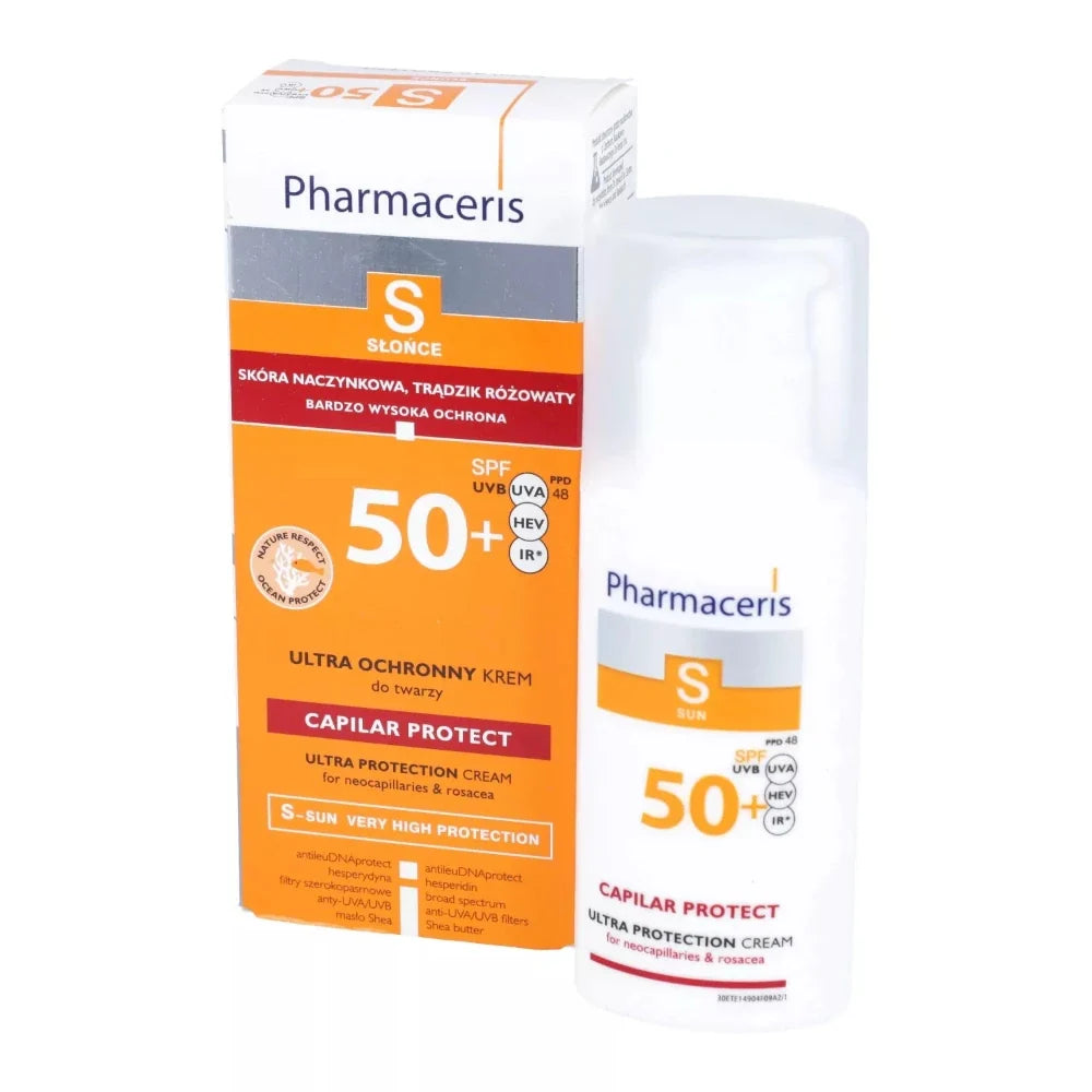 Pharmaceris S Capilar Protect, protective cream for vascular skin and rosacea SPF 50+