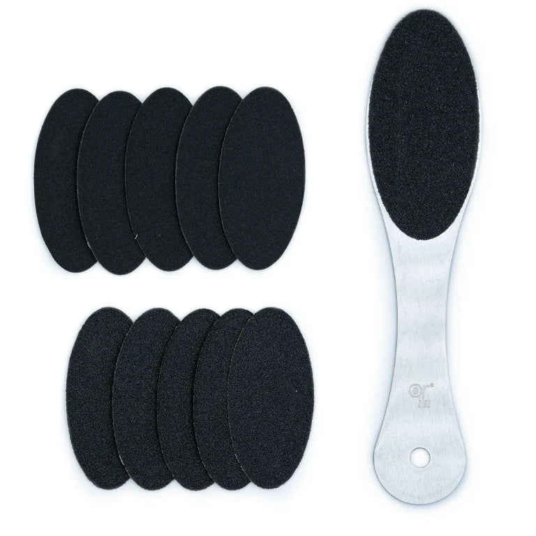 Or Bleu Stainless Foot File With Refill Grits