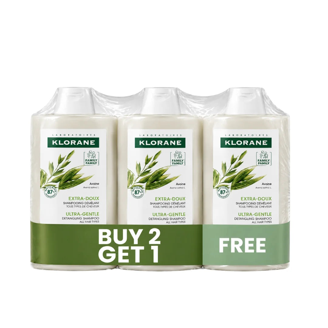 Klorane Ultra-Gentle Shampoo With Oat Milk Trio