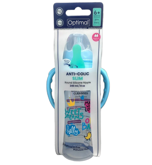 Optimal Anti-Colic Slim Bottle With Handles 6M+