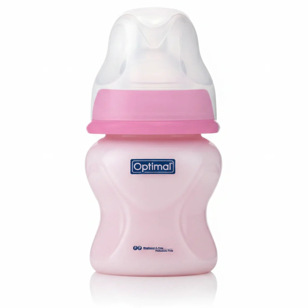 Optimal Anti-Colic Slim Round Silicone Nipple Bottle 0M+