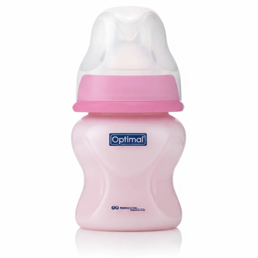 Optimal Anti-Colic Slim Round Silicone Nipple Bottle 0M+