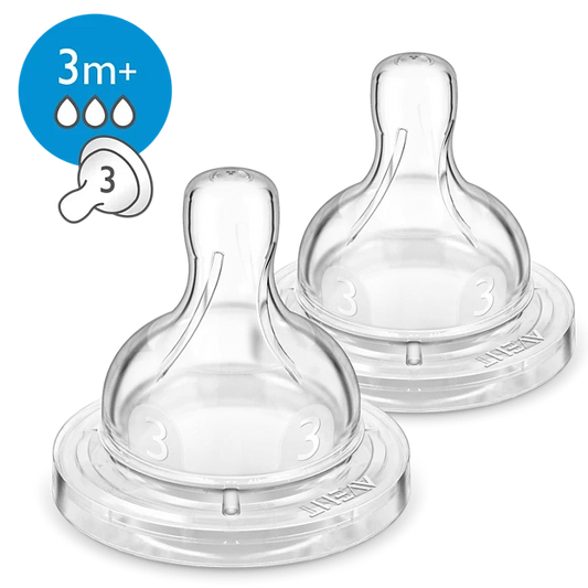 Philips Avent Anti-Colic Teat 3m+ Pack Of 2