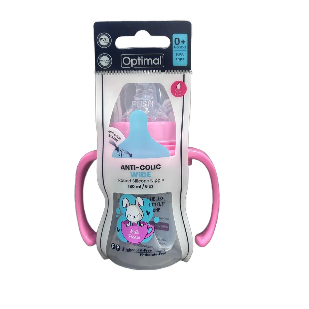 Optimal Anti-Colic Wide Bottle 0M+
