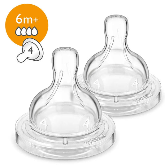 Philips Avent Teats Fast Flow 4 Holes 6M+