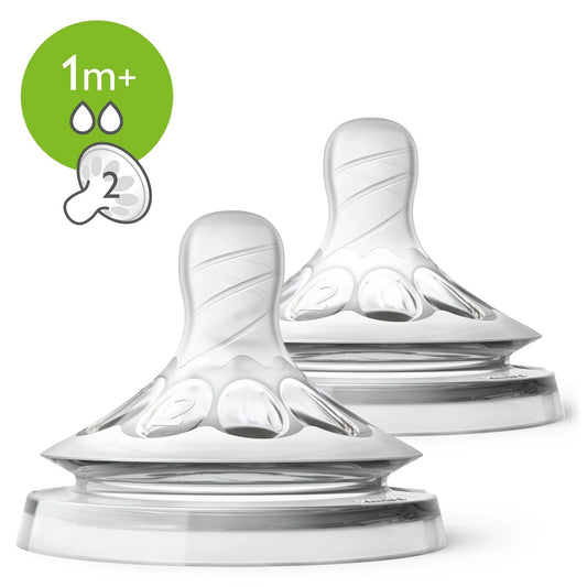 Philips Avent 2 Natural Teats 2 Holes 1M+