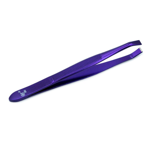 Or Bleu Electropated Square Tip Tweezers
