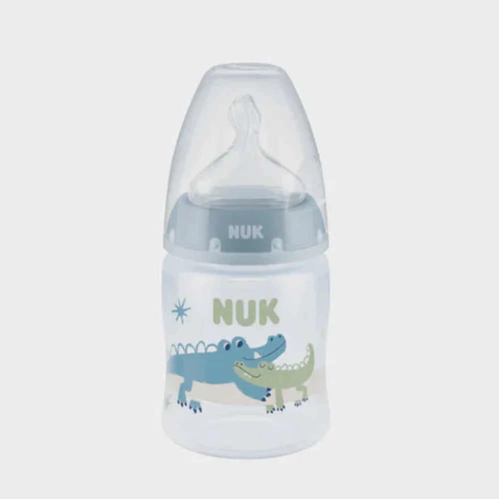 NUK First Choice+ Bottle | 0-6 Months | Temperature Control | Silicone Teat | Anti-Colic Valve