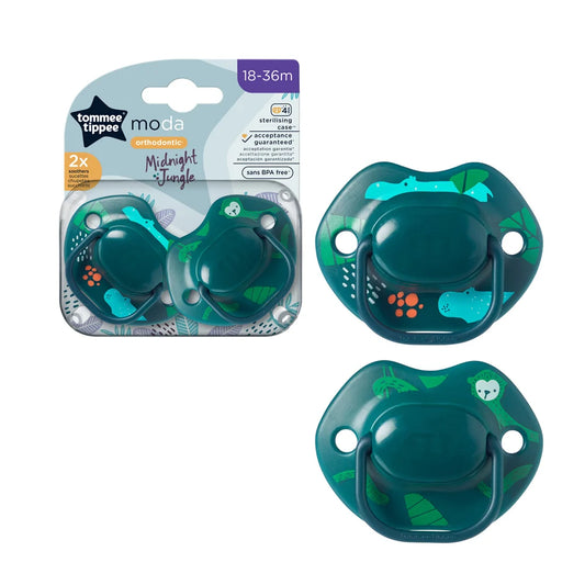Tommee Tippee Moda Orthodontic Midnight Jungle Pack Of 2 18-36M