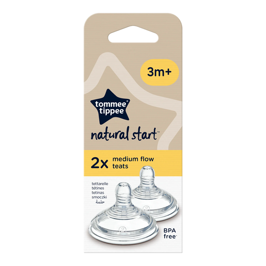 Tommee Tippee Natural Start Medium Flow Teat 3M+ Pack Of 2