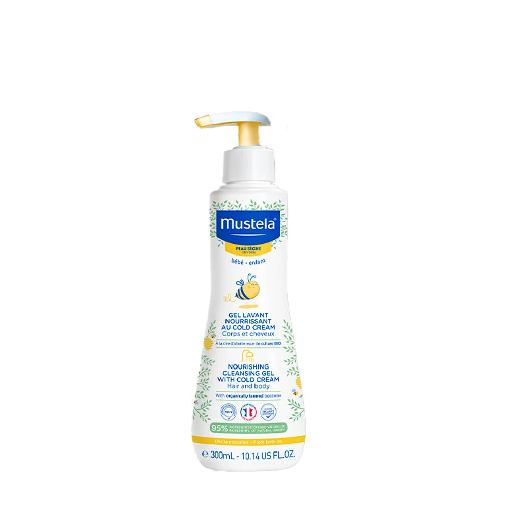 Mustela Baby & Child Nourishing Cleansing Gel with Cold Cream - Hair and Body