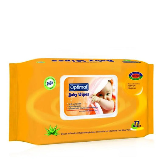 Optimal Baby Wipes with Plastic Lid 72 PCS