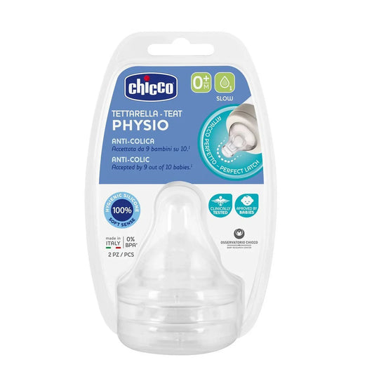 Chicco Physio Teats 0M+ Slow Flow