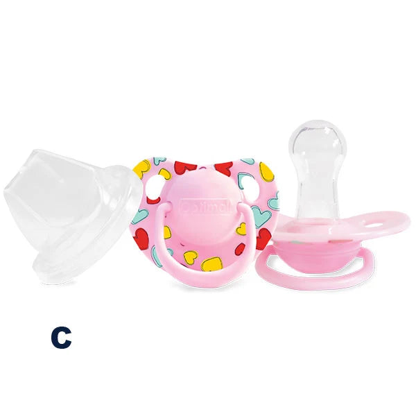 Optimal Round Nipple Silicone Pacifier 6M+