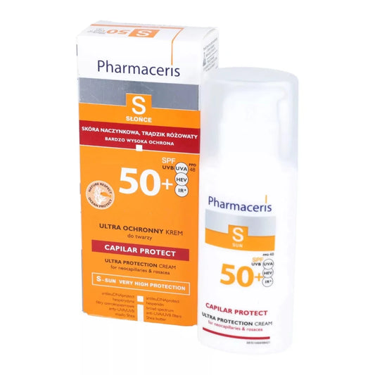 Pharmaceris S Capilar Protect, protective cream for vascular skin and rosacea SPF 50+