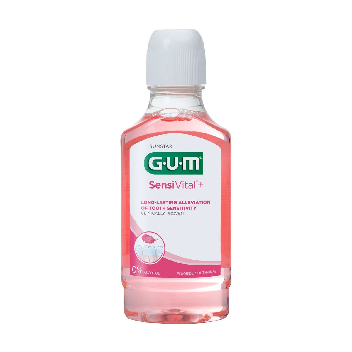 GUM Sensivital+ 0% Alcohol Fluoride Mouthrinse
