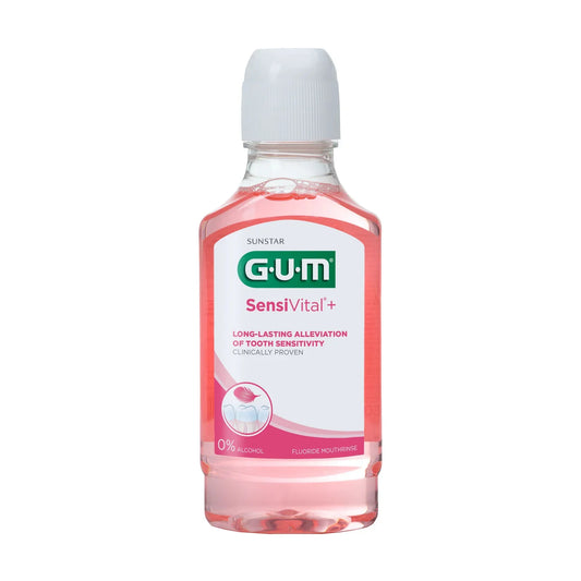 GUM Sensivital+ 0% Alcohol Fluoride Mouthrinse