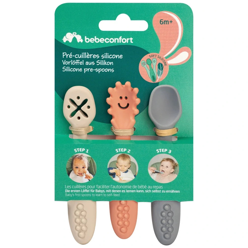 Bebeconfort Silicone Pre-Spoons 6M+