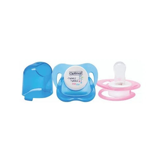 Optimal Round Nipple Silicone Pacifier 0M+