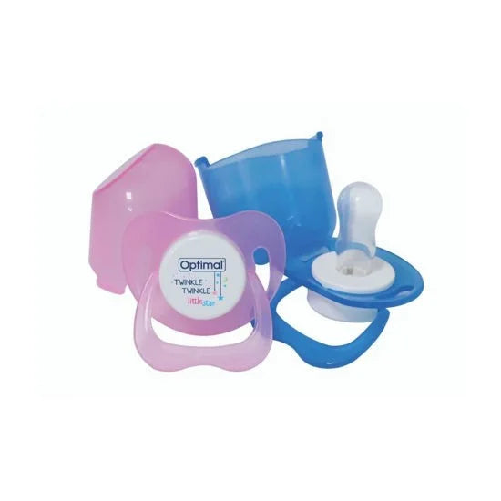 Optimal Round Nipple Silicone Pacifier 6M+