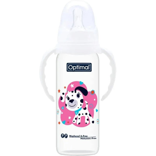 Optimal Slim Waist Feeding Bottle With Handle 6M+