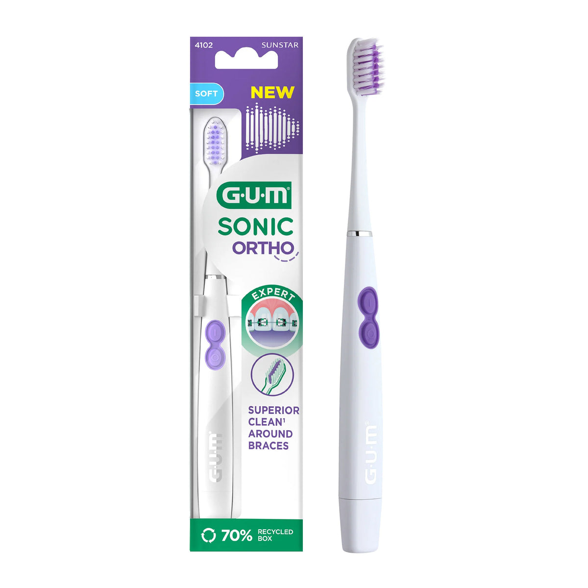 GUM Sonic Ortho Soft Toothrush