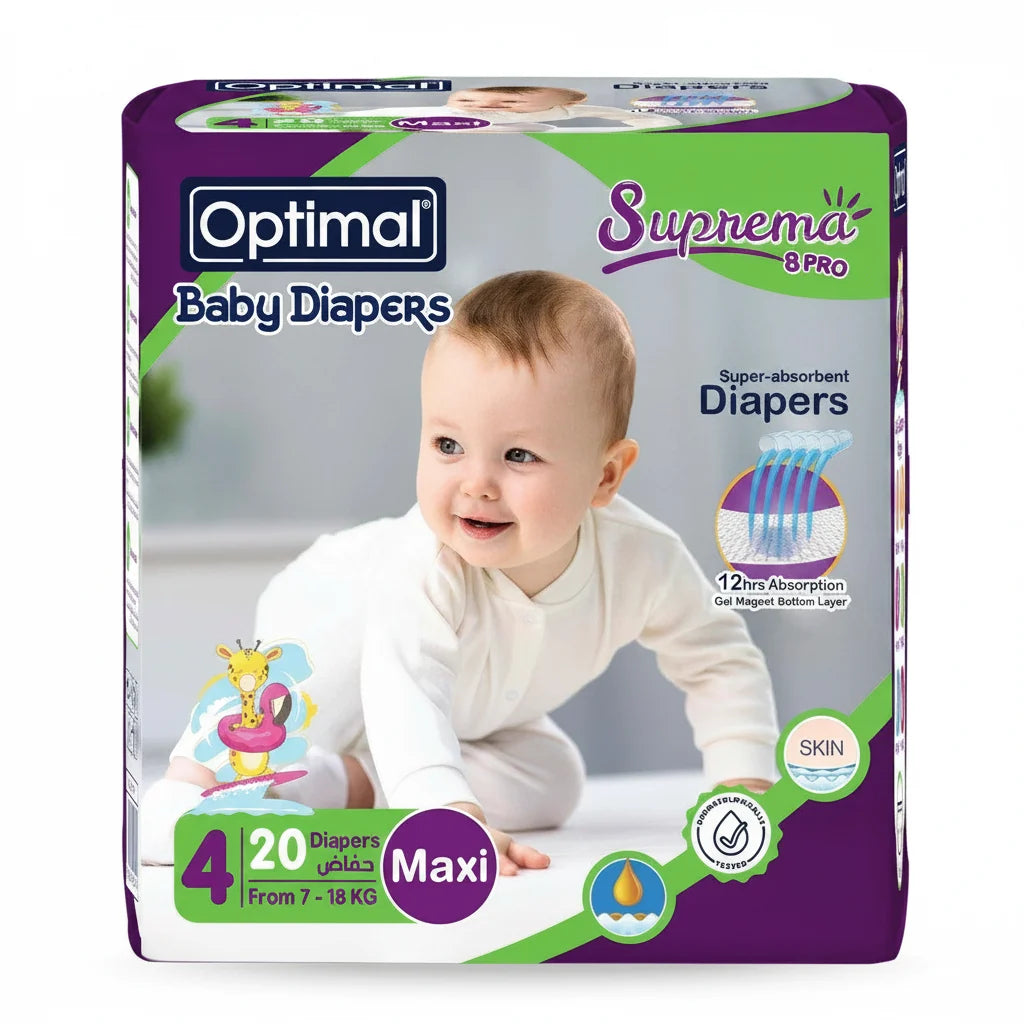 Optimal Suprema 8 Pro Baby Diapers 4 (7-18kg)