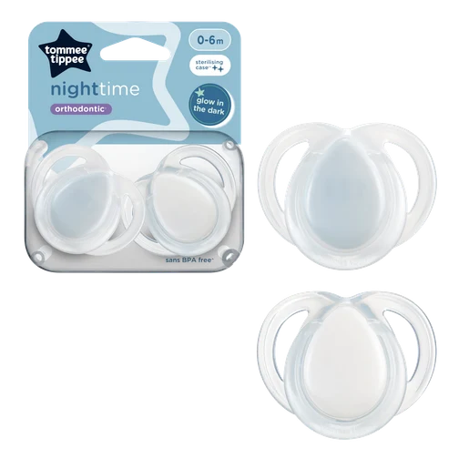 Tommee Tippee NightTime Orthodontics Soother Pack Of 2 0-6M