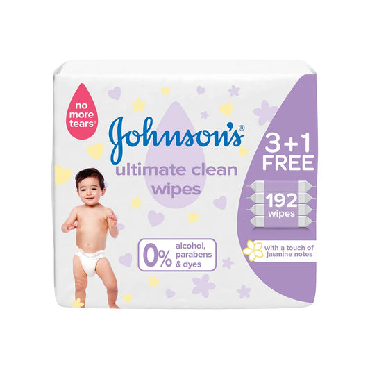Johnson's Ultimate Clean Wipes 3+1 Free