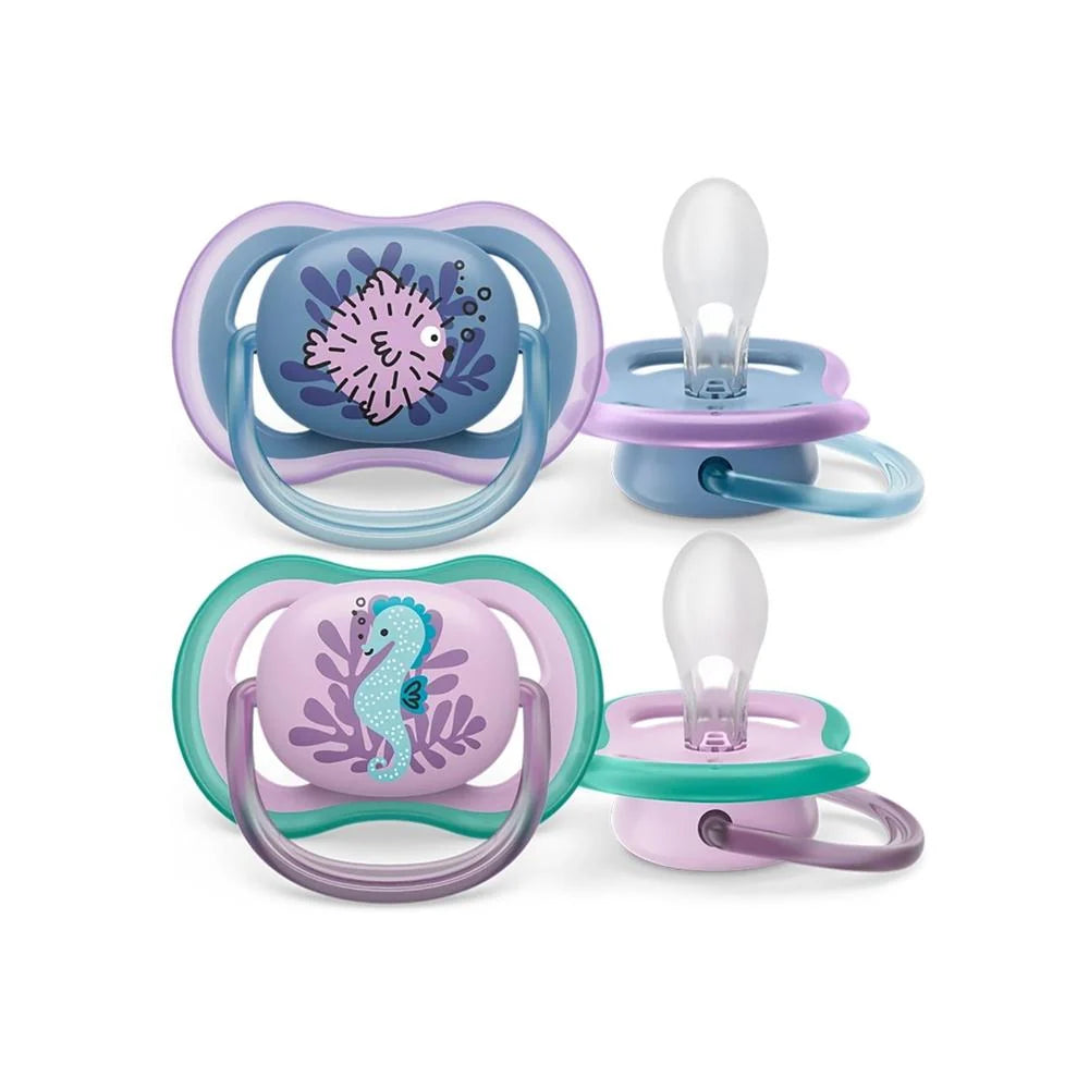 Philips Avent Ultra Air Soother 6-18M Girl Pack Of 2