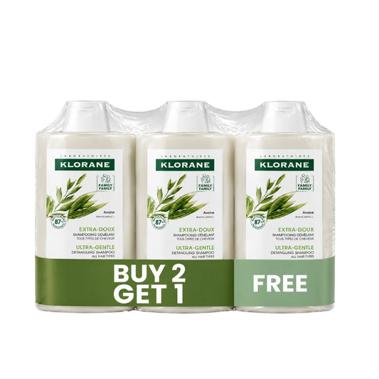 Klorane Ultra-Gentle Shampoo With Oat Milk Trio